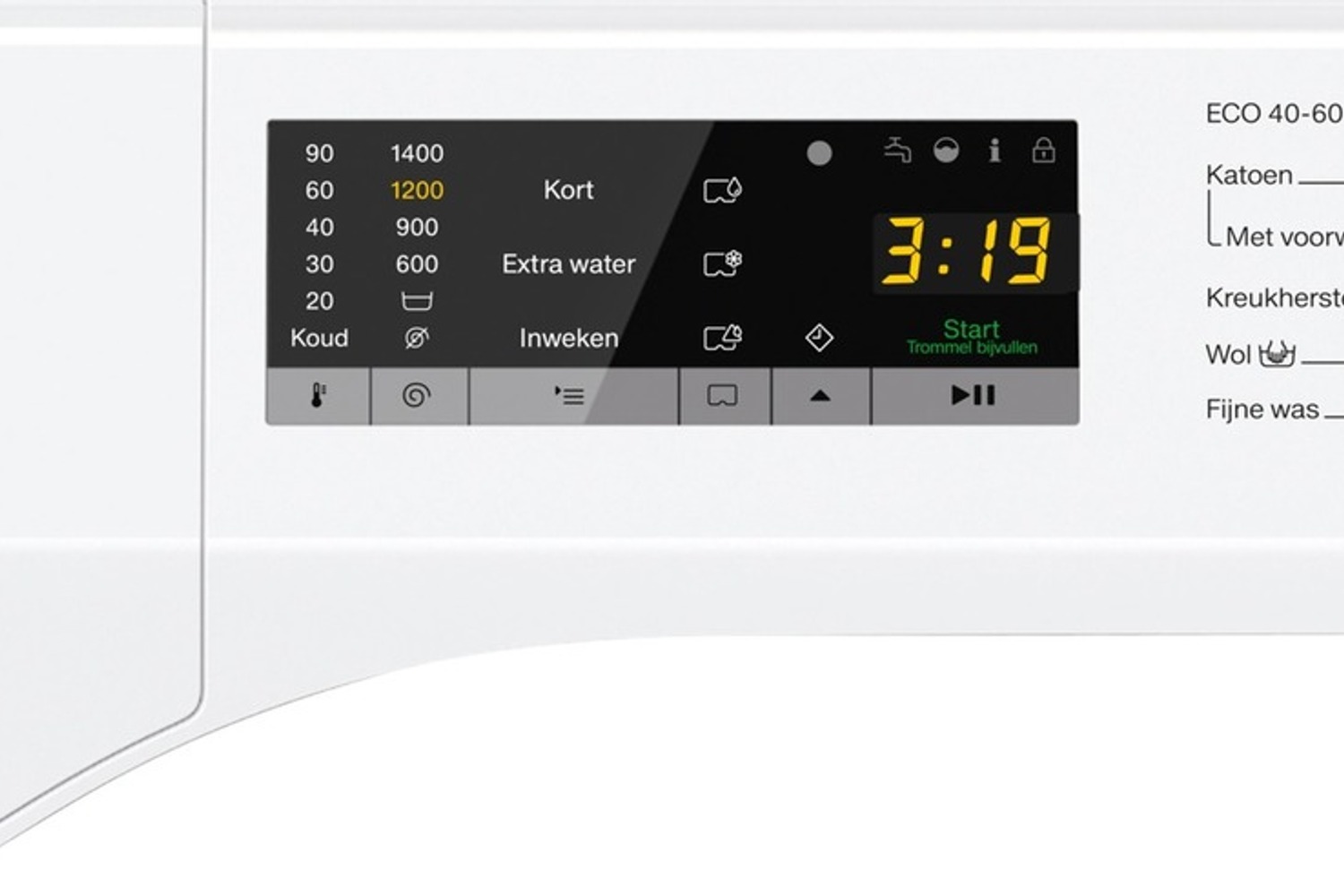 Miele wasautomaat, 8 kg, 1400 tpm.