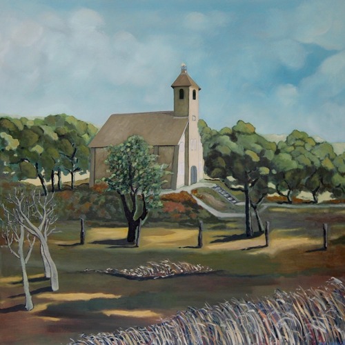 'Retour' - Schilderijen door Hans van Marwijk tijdens de Kunst10Daagse in het Vredeskerkje in Bergen aan Zee